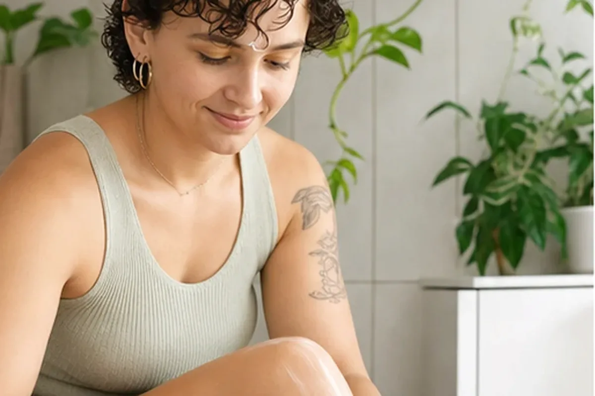 Authentische Beauty-Routine passend zum Thema Sugaring-Paste für die Bikinizone