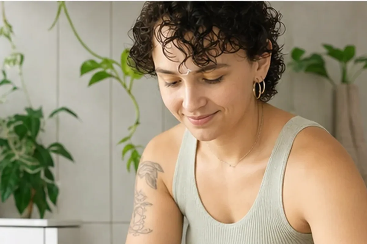 Redaktioneller Beauty-Moment zur Ausgangslage bei Peeling vor der Rasur für eine schnelle Anwendung