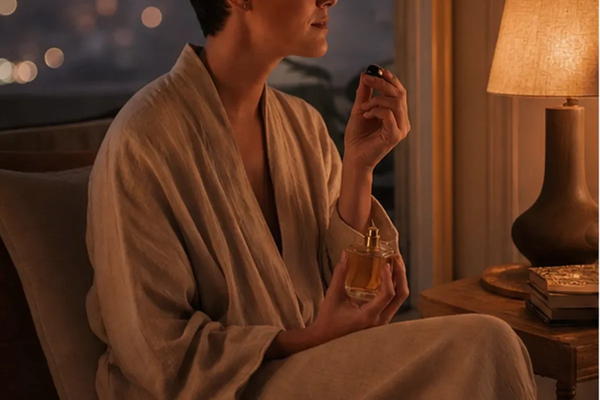 Emotionaler und authentischer Anwendungsmoment rund um Eau de Toilette für Duftanfänger