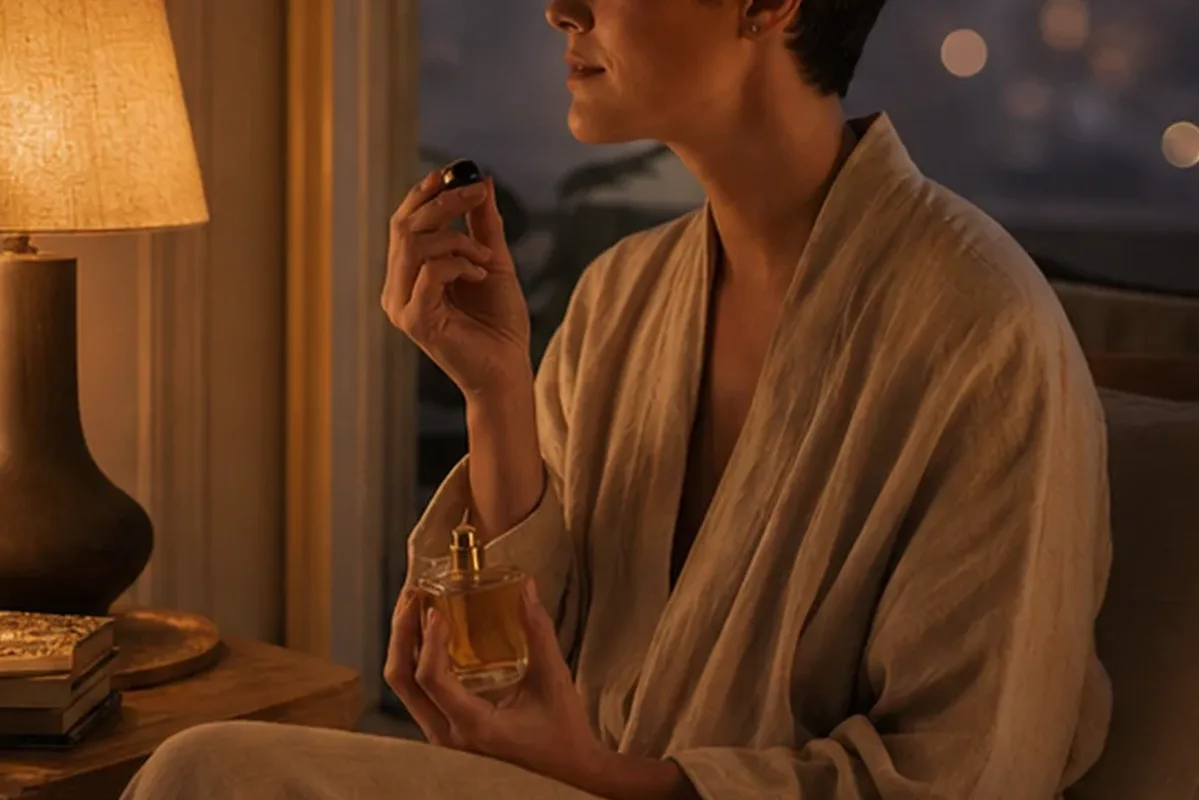 Authentischer Wohlfühlmoment passend zum Beauty-Thema Orientalischer Duft bei kaltem Wetter