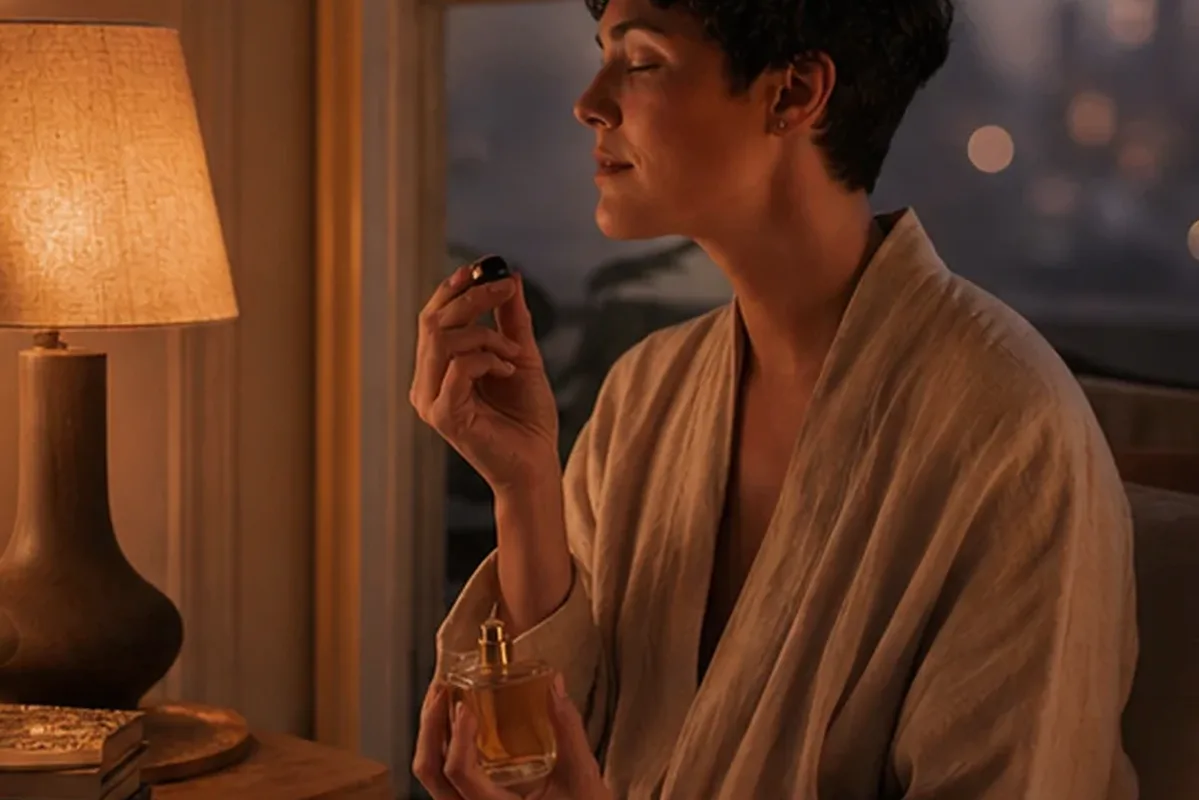 Authentischer Wohlfühlmoment passend zum Beauty-Thema Sommerparfum mit langer Haltbarkeit