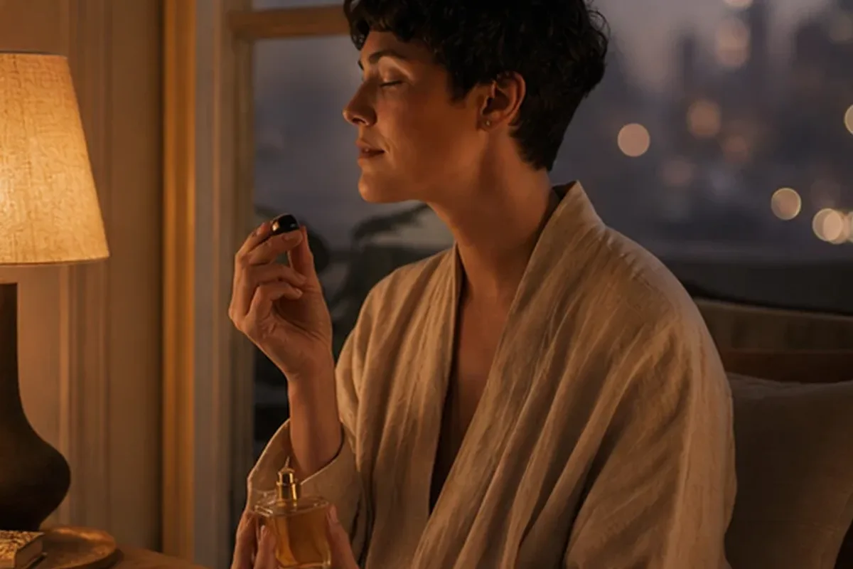 Redaktioneller Beauty-Moment zur Ausgangslage bei Eau de Parfum für einen minimalistischen Stil