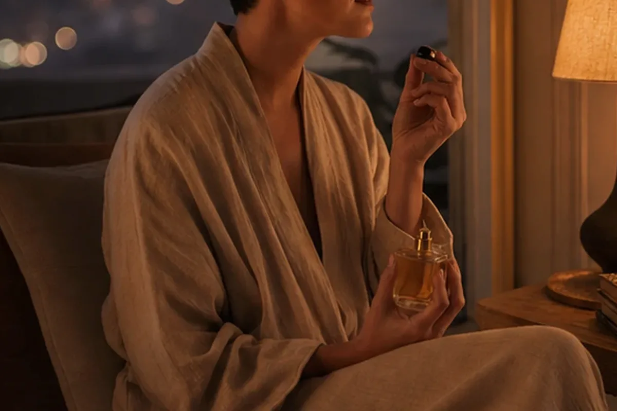 Authentischer Wohlfühlmoment passend zum Beauty-Thema Moschusduft für Duftanfänger