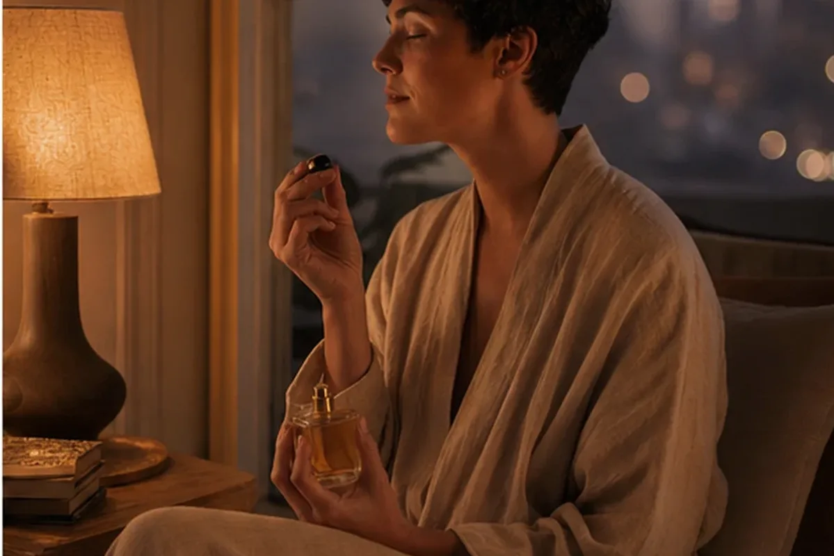 Authentischer Wohlfühlmoment passend zum Beauty-Thema Blumiger Duft bei kleinem Budget