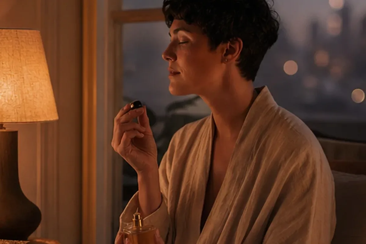 Redaktionelle Detailaufnahme zur Orientierung bei Eau de Parfum bei warmem Wetter