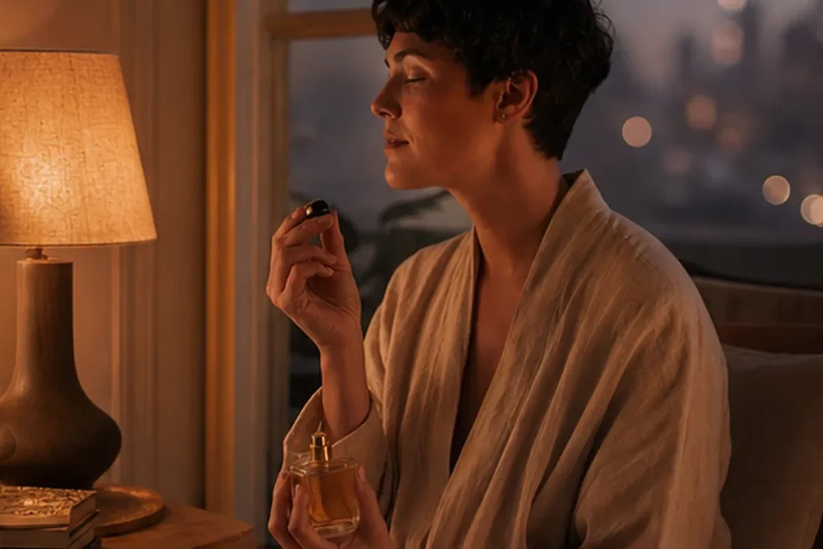 Authentische Beauty-Routine passend zum Thema Holziger Duft für einen minimalistischen Stil