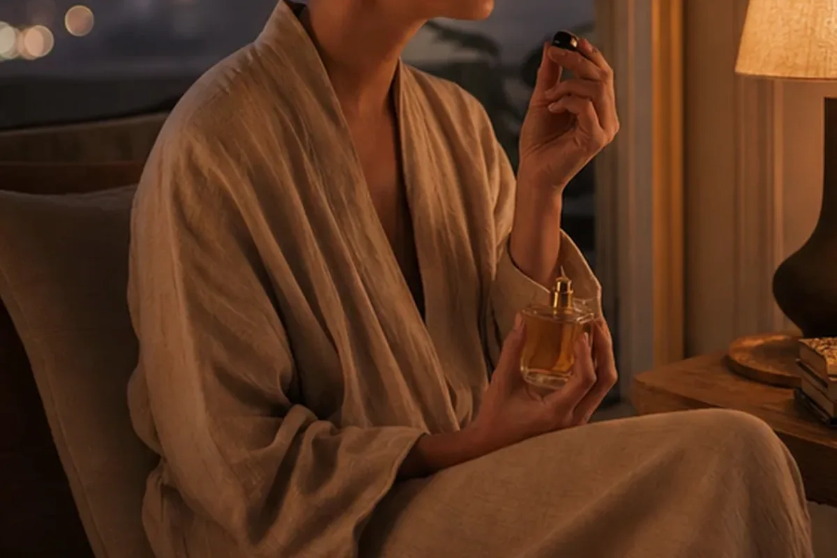 Redaktioneller Beauty-Moment zur Ausgangslage bei Nischenduft bei kaltem Wetter