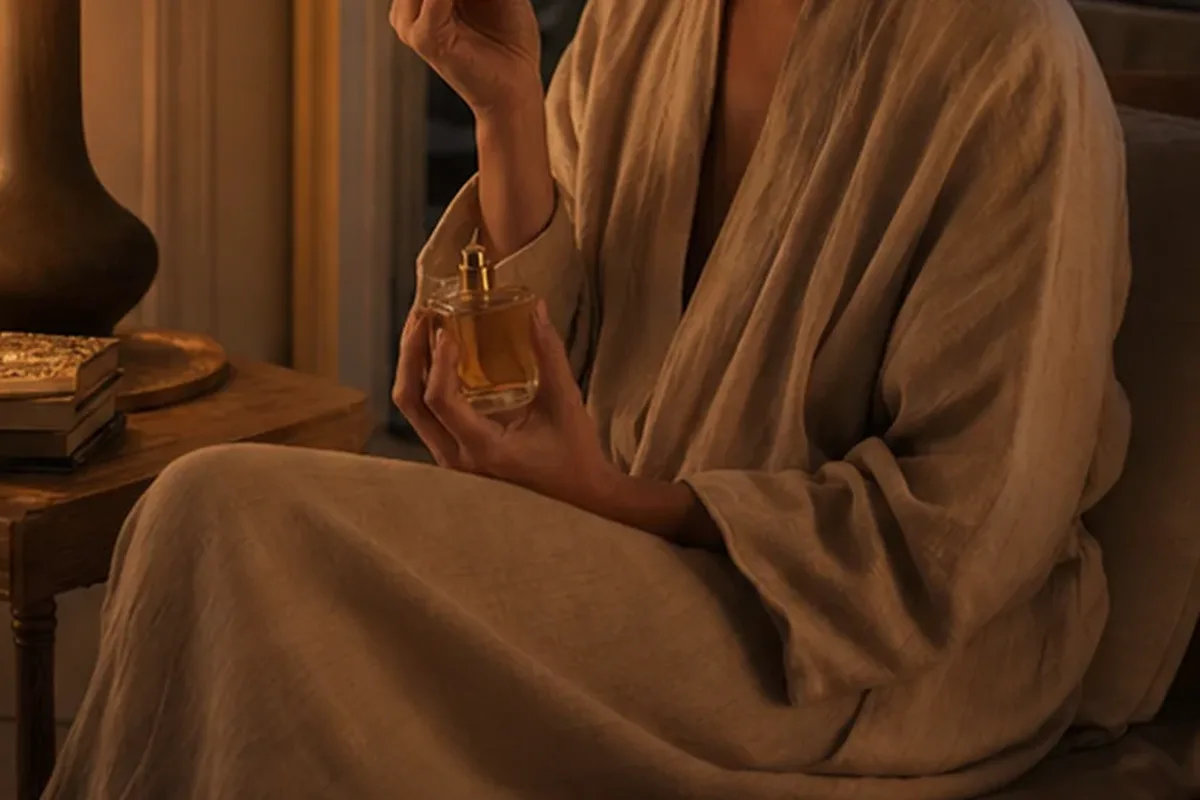 Emotionaler und authentischer Anwendungsmoment rund um Sommerparfum für sensible Nasen
