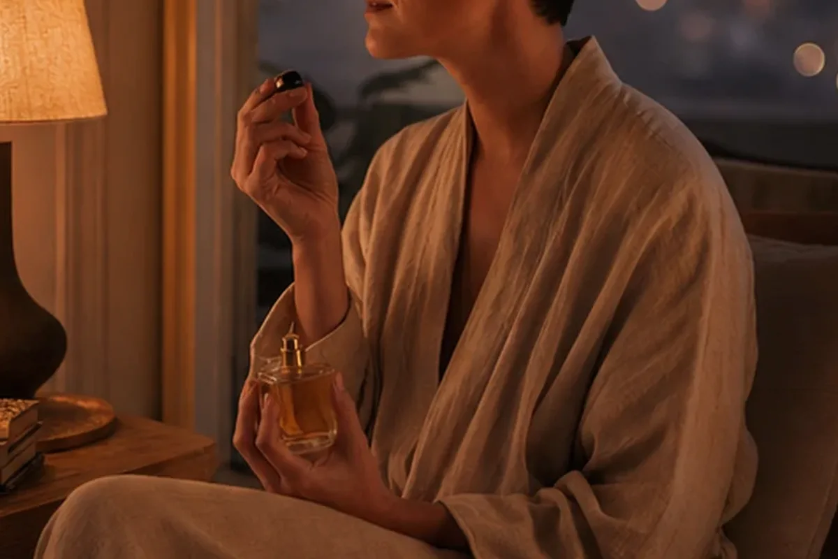 Authentischer Wohlfühlmoment passend zum Beauty-Thema Frischer Duft für einen eleganten Stil