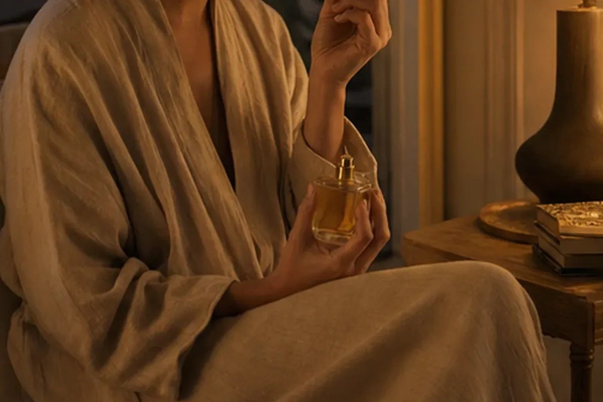 Authentische Beauty-Routine passend zum Thema Abendduft bei warmem Wetter