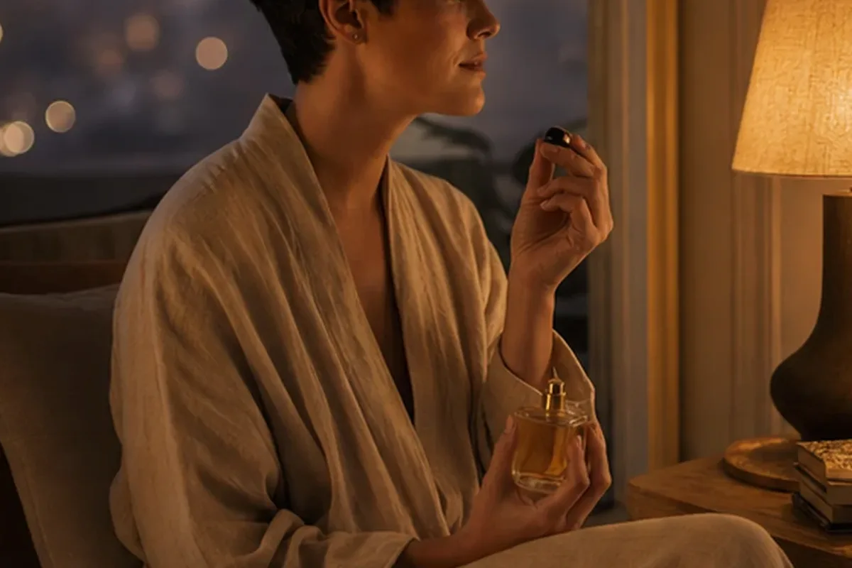 Authentische Beauty-Routine passend zum Thema Abendduft für sensible Nasen