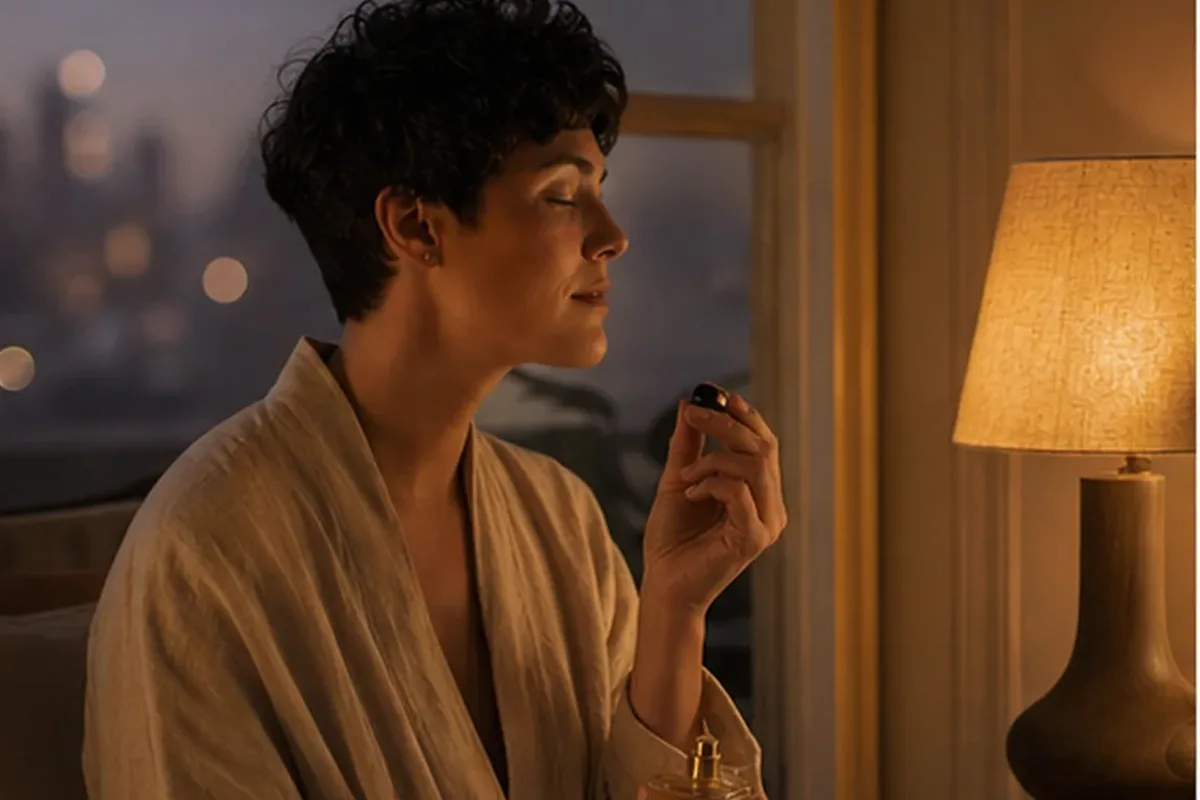 Redaktioneller Beauty-Moment zur Ausgangslage bei Moschusduft bei warmem Wetter