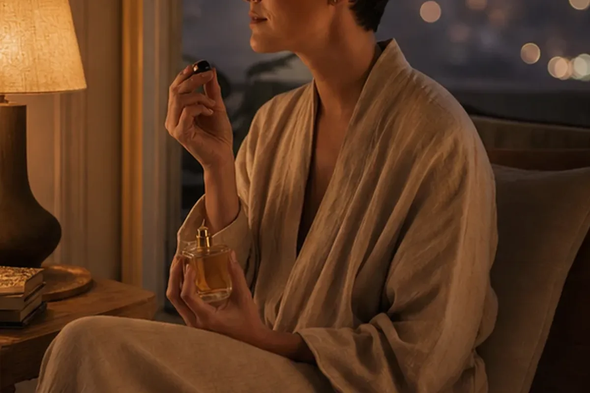 Authentische Beauty-Routine passend zum Thema Winterparfum bei kaltem Wetter