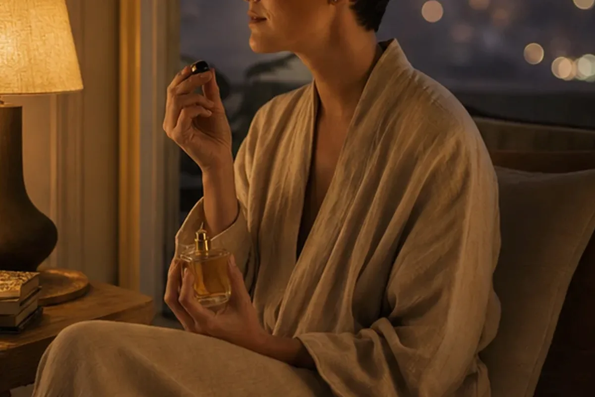 Emotionaler und authentischer Anwendungsmoment rund um Eau de Toilette für sensible Nasen
