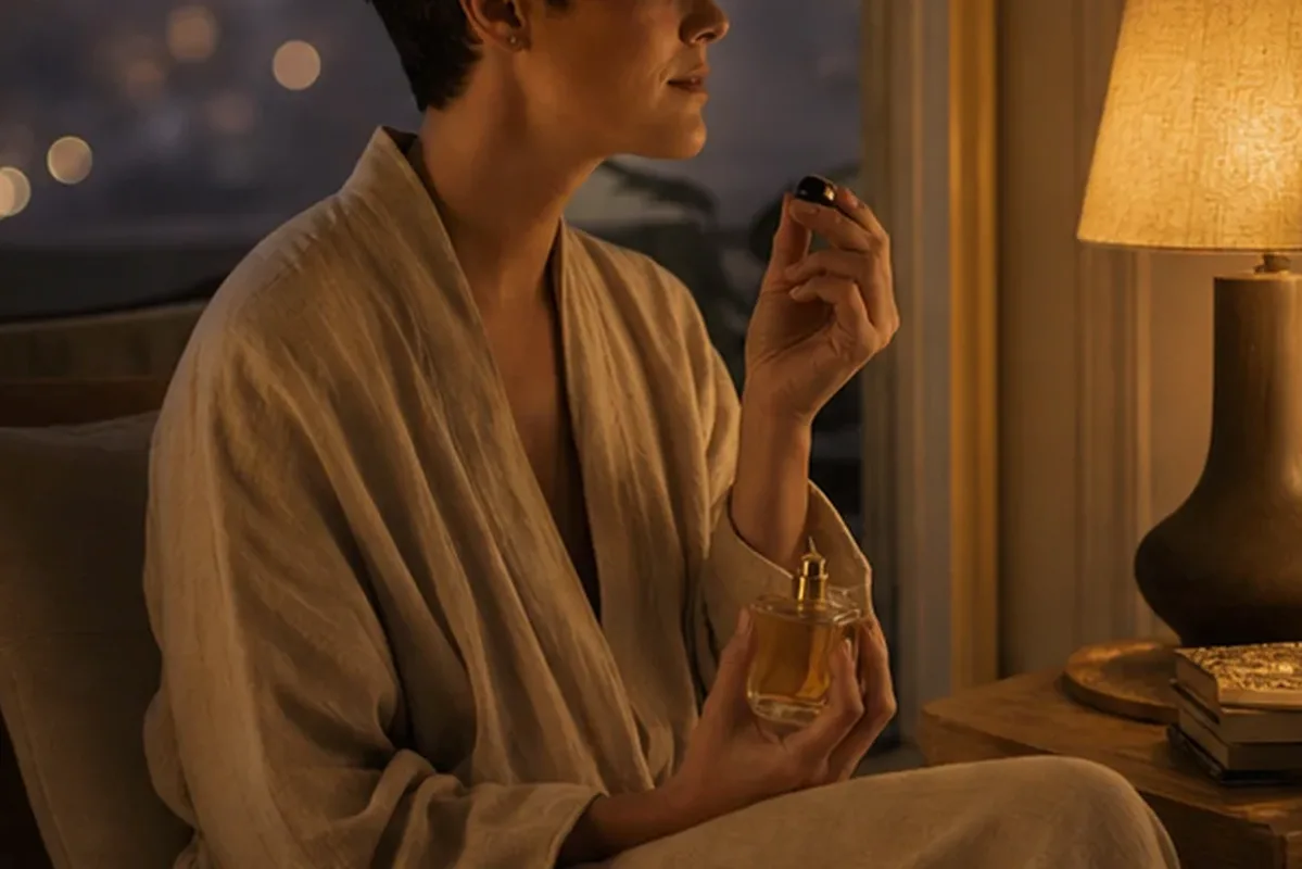 Emotionaler und authentischer Anwendungsmoment rund um Sommerparfum für sensible Nasen