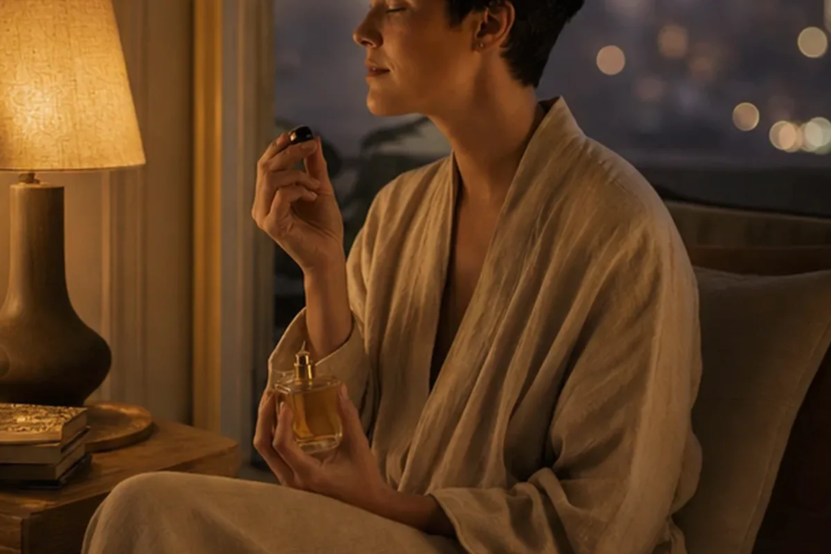 Emotionaler und authentischer Anwendungsmoment rund um Eau de Toilette für sensible Nasen