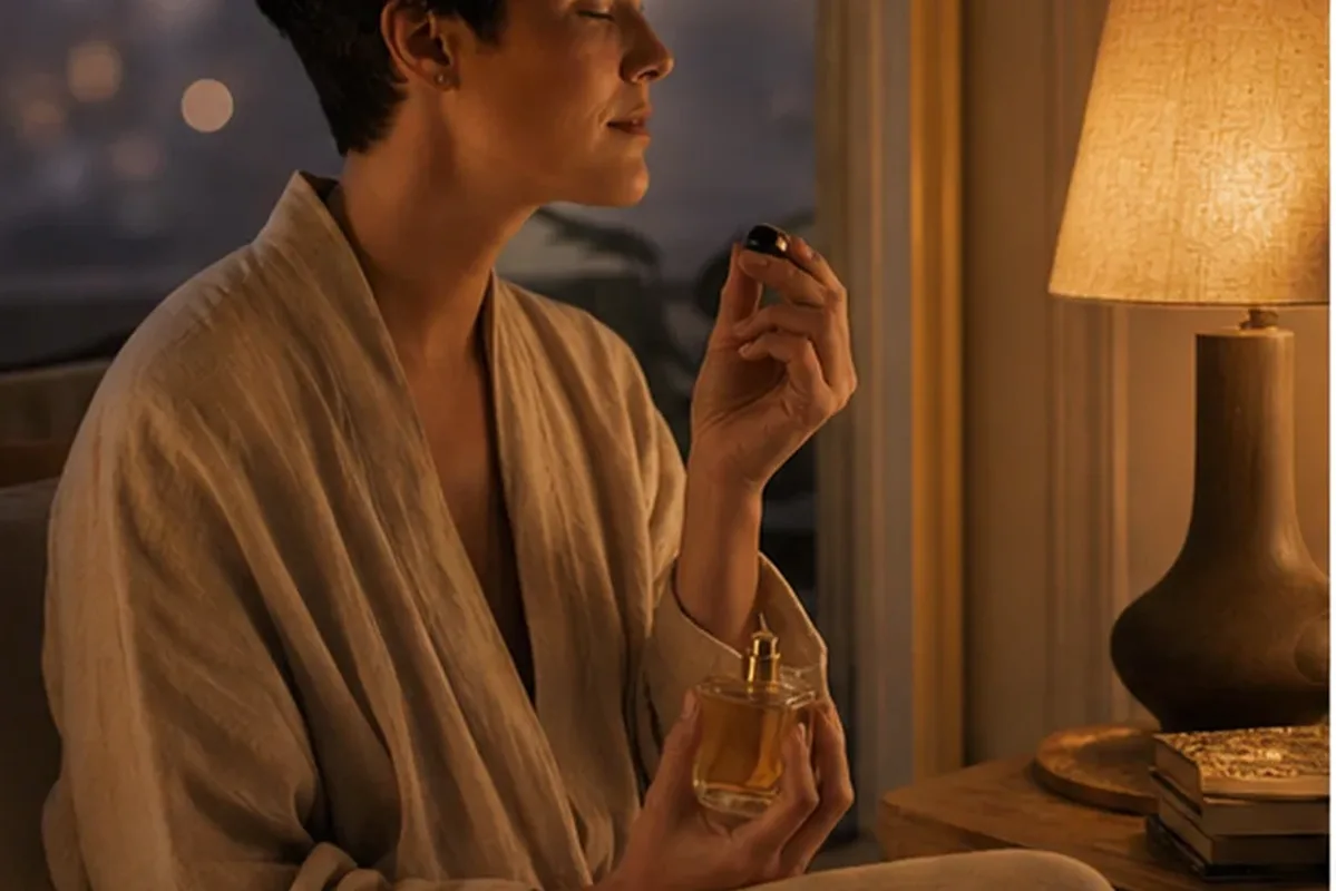 Authentischer Wohlfühlmoment passend zum Beauty-Thema Frischer Duft für einen eleganten Stil