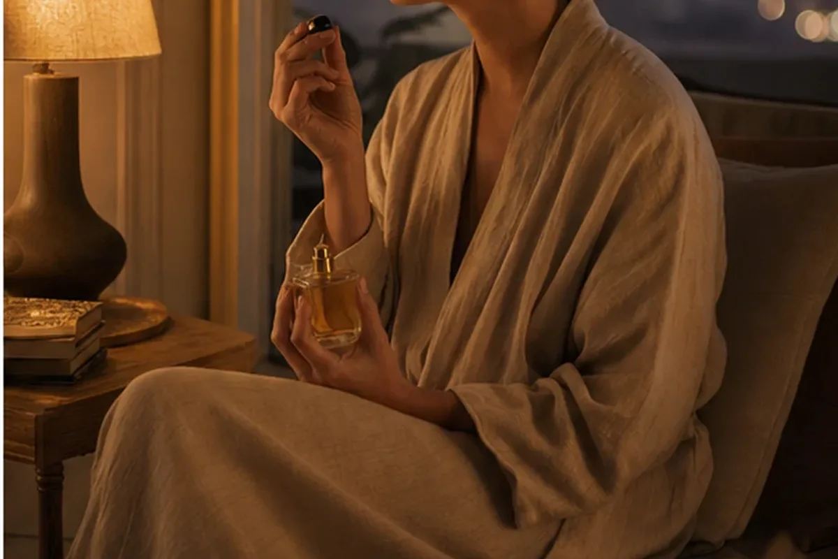 Authentischer Wohlfühlmoment passend zum Beauty-Thema Nischenduft für Duftanfänger