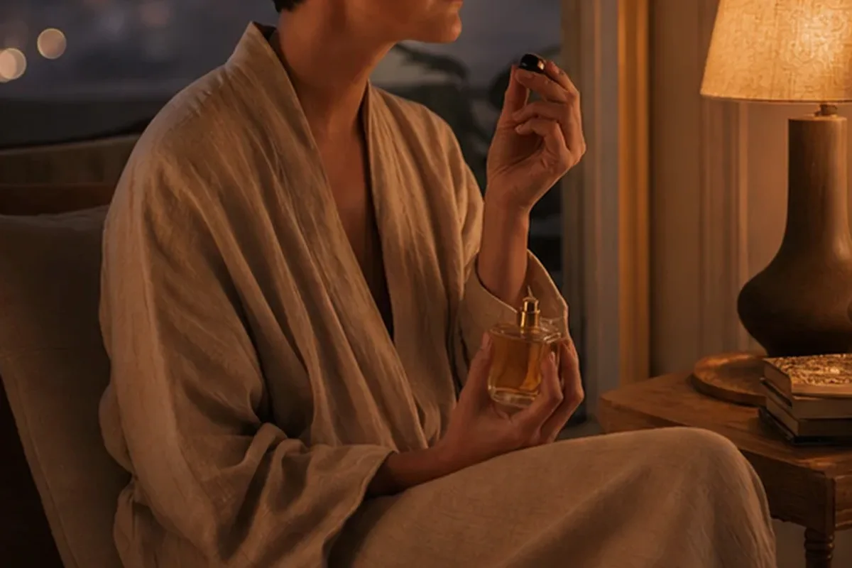 Authentischer Wohlfühlmoment passend zum Beauty-Thema Blumiger Duft für Duftanfänger