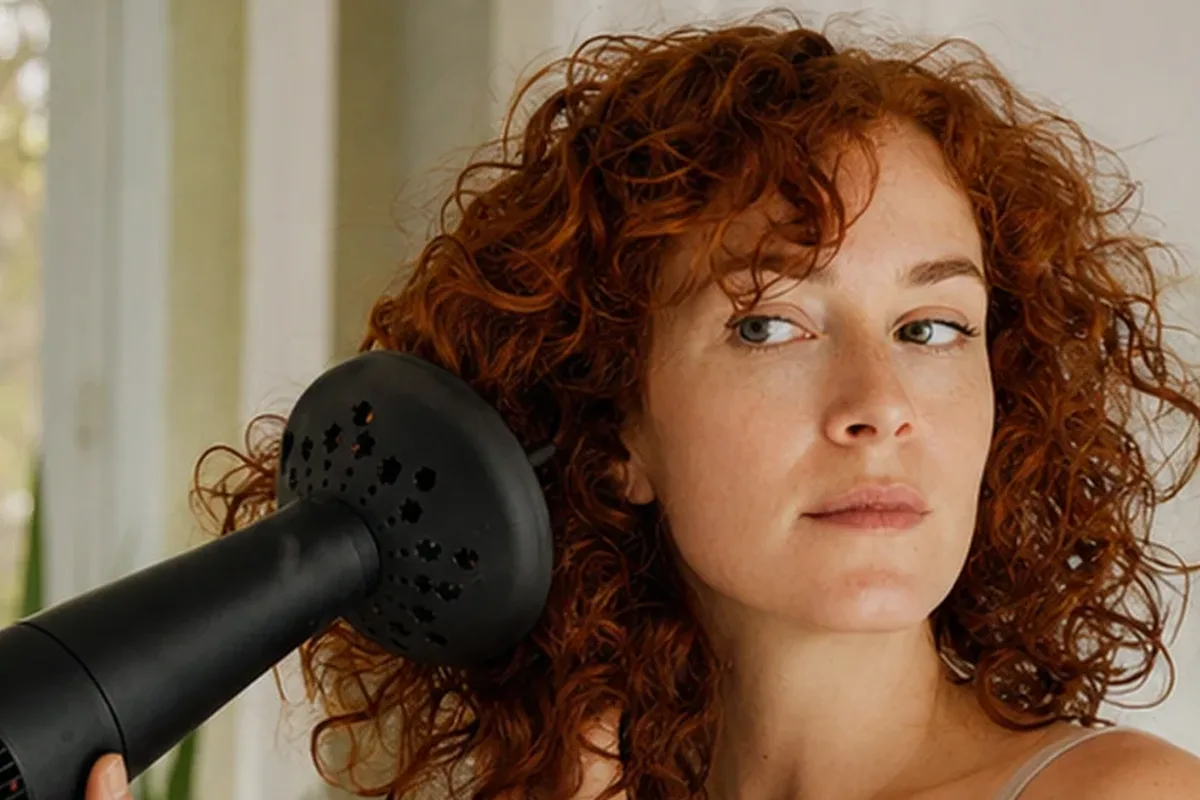 Redaktionelle Detailaufnahme zur Orientierung bei Haartrockner bei Frizz