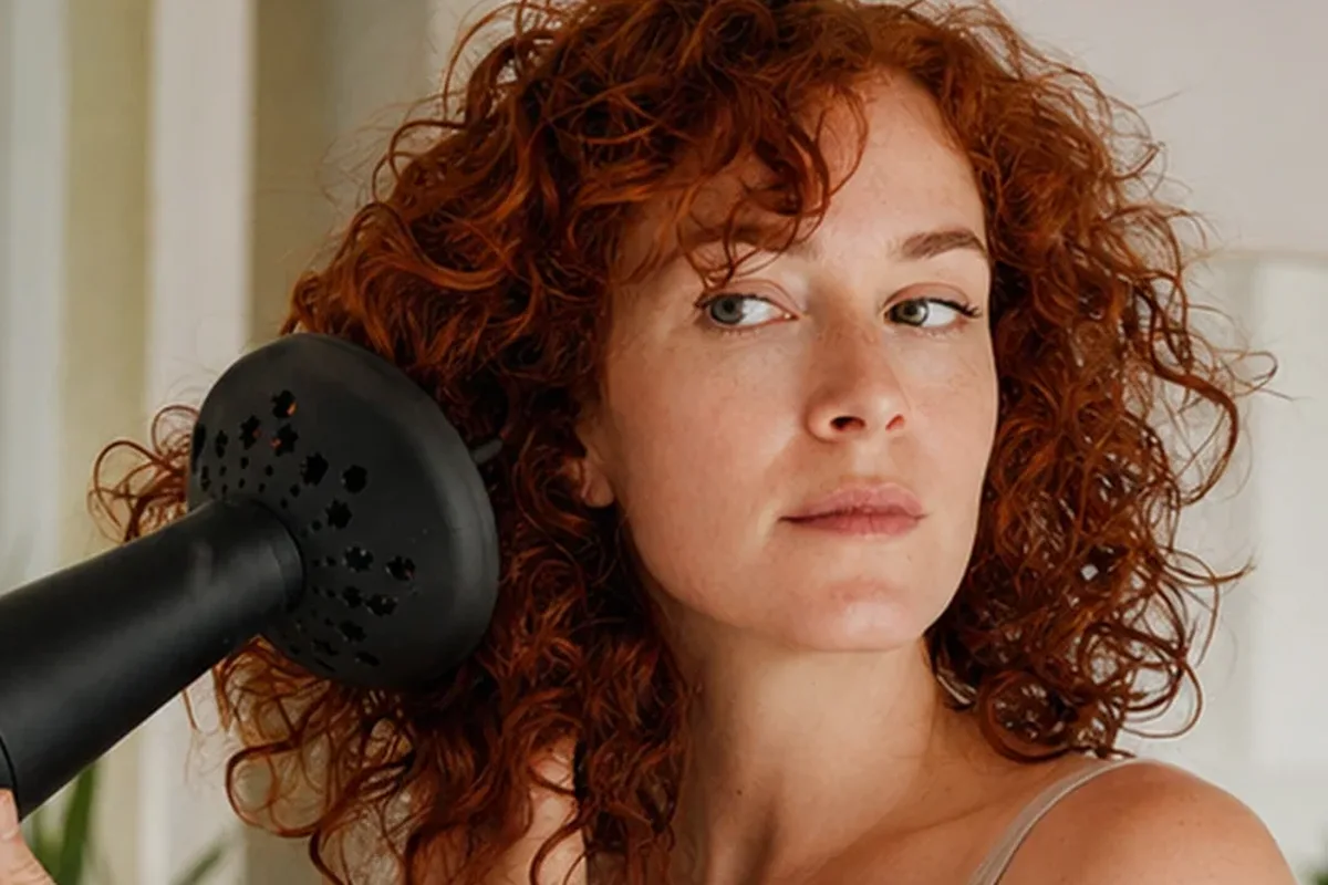Authentischer Wohlfühlmoment passend zum Beauty-Thema Hitzeschutz bei Frizz