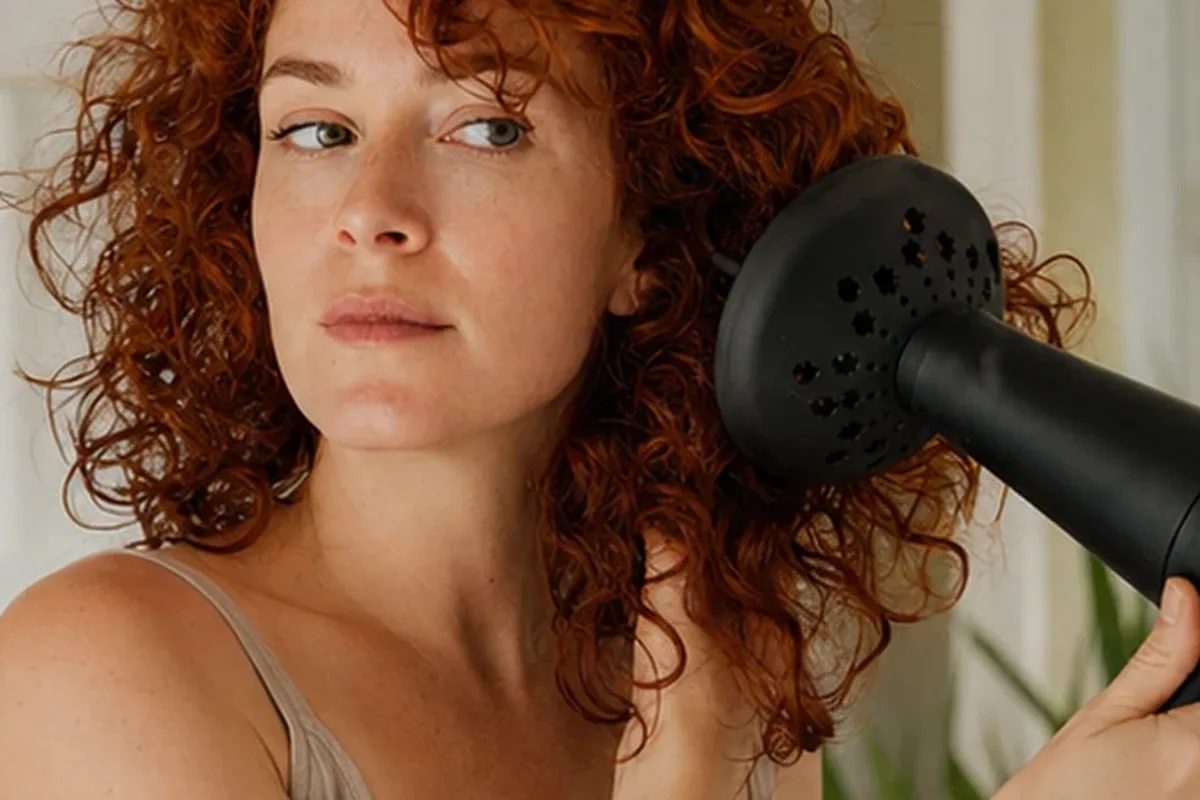 Hochwertige Beauty-Inszenierung zu Auswahlkriterien für Volumenspray bei Frizz
