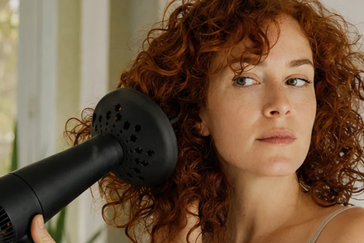 Emotionaler und authentischer Anwendungsmoment rund um Anti-Frizz-Pflege bei Haarbruch
