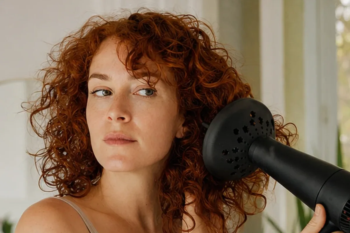 Authentischer Wohlfühlmoment passend zum Beauty-Thema Conditioner für empfindliche Kopfhaut