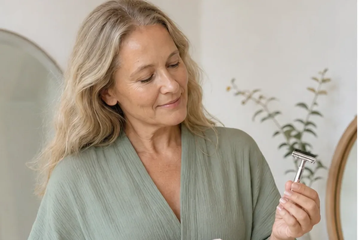 Authentische Beauty-Routine passend zum Thema Peeling vor der Rasur für empfindliche Haut