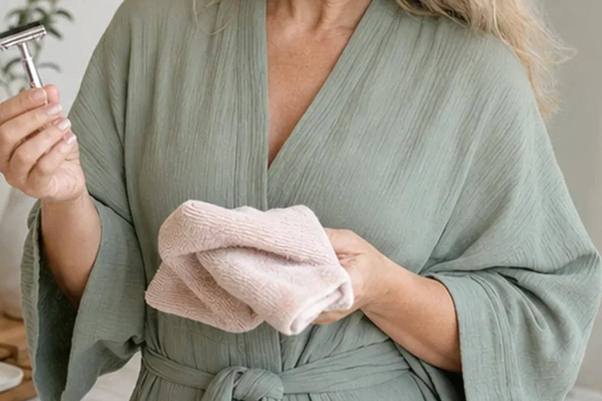 Emotionaler und authentischer Anwendungsmoment rund um After-Shave-Pflege für eine schnelle Anwendung