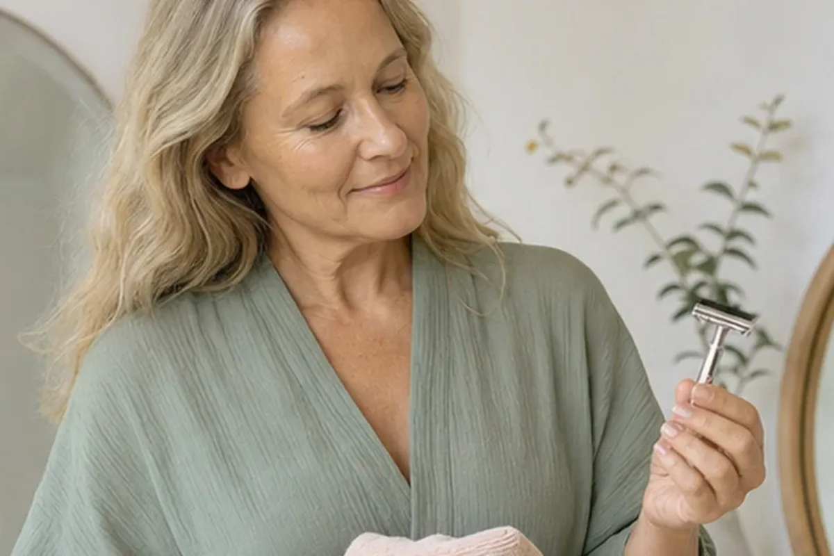 Emotionaler und authentischer Anwendungsmoment rund um After-Shave-Pflege bei eingewachsenen Haaren