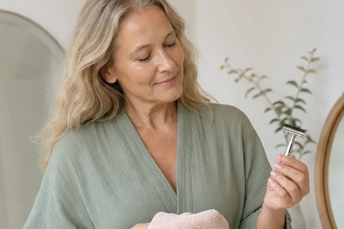 Redaktionelle Detailaufnahme zur Orientierung bei Augenbrauen-Trimmer für dunkle Haare
