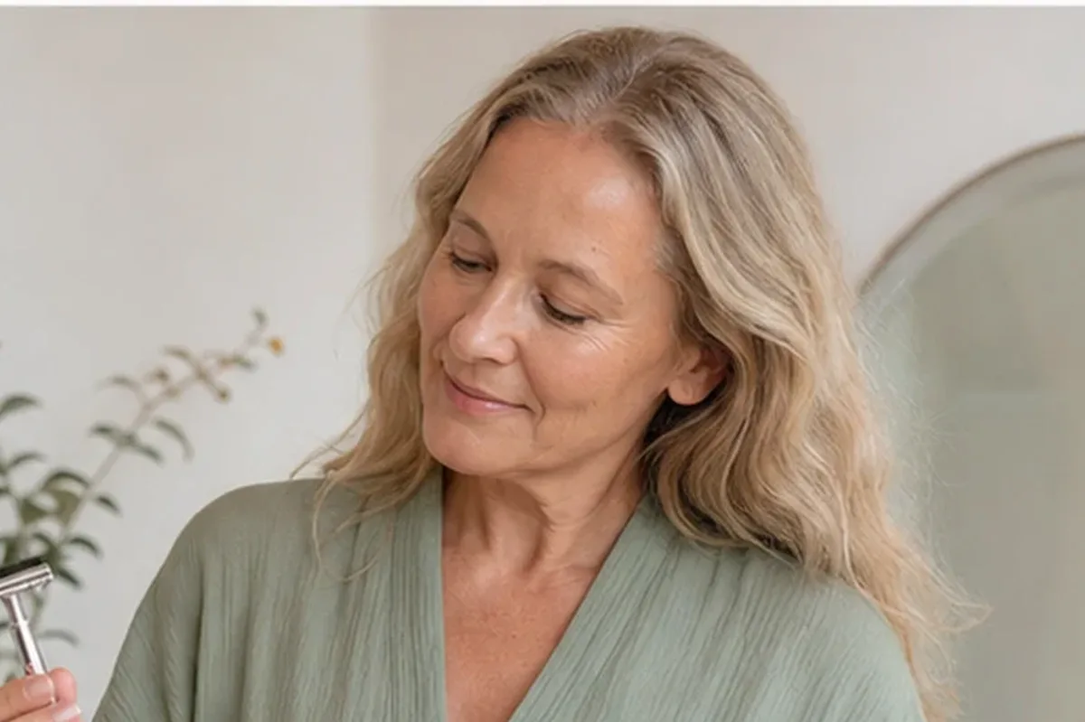 Hochwertige Beauty-Inszenierung zu Auswahlkriterien für IPL-Gerät für dunkle Haare