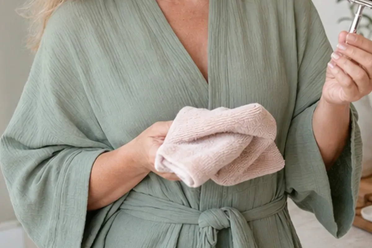 Authentischer Wohlfühlmoment passend zum Beauty-Thema After-Shave-Pflege für langanhaltende Glätte