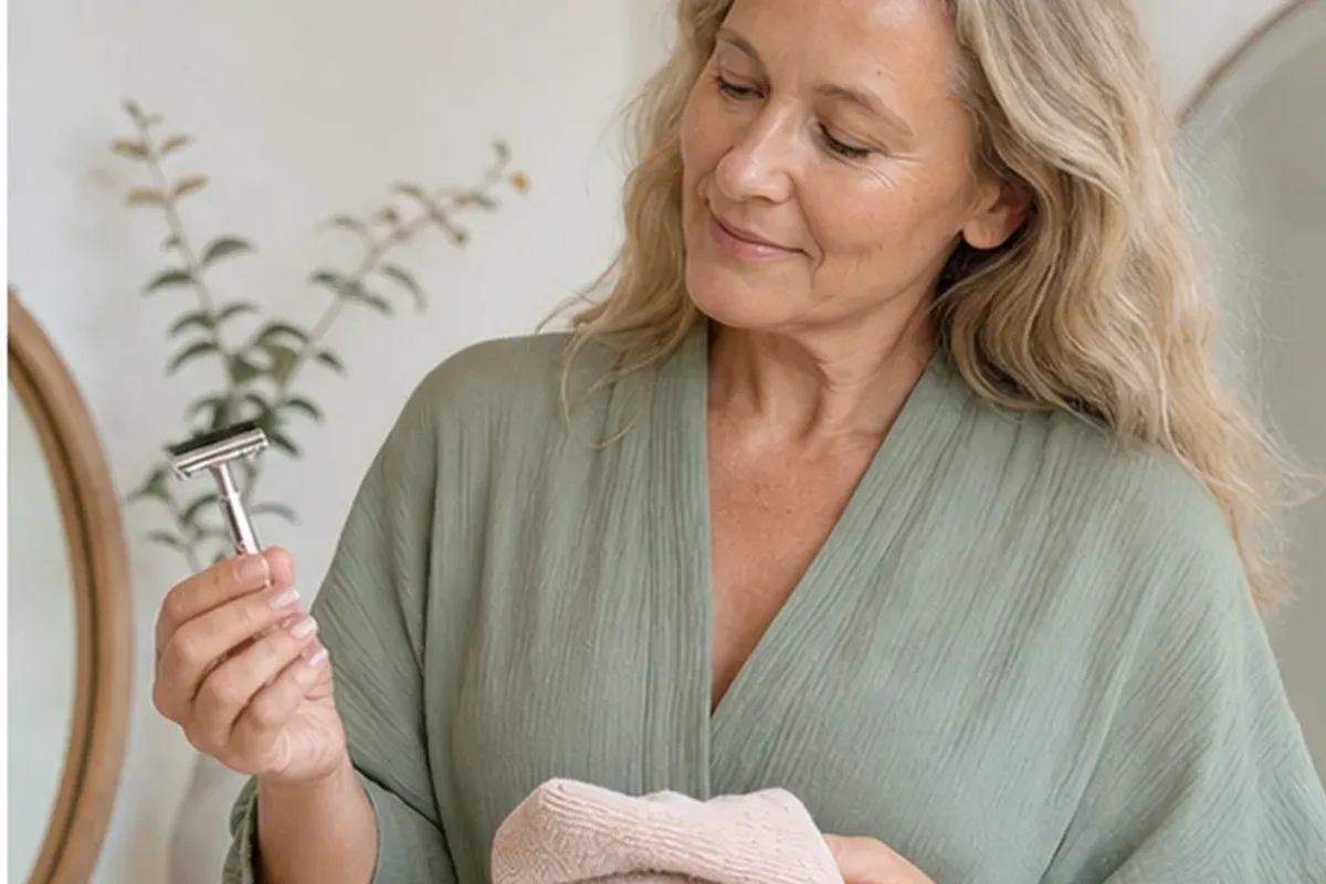 Authentischer Wohlfühlmoment passend zum Beauty-Thema After-Shave-Pflege für dunkle Haare