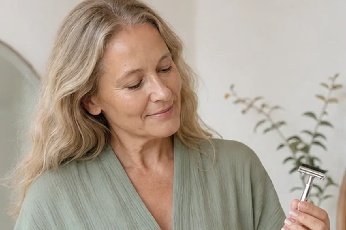 Authentische Beauty-Routine passend zum Thema Nassrasierer für empfindliche Haut