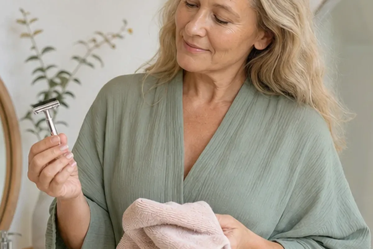 Hochwertige Beauty-Inszenierung zu Auswahlkriterien für Enthaarungscreme für langanhaltende Glätte