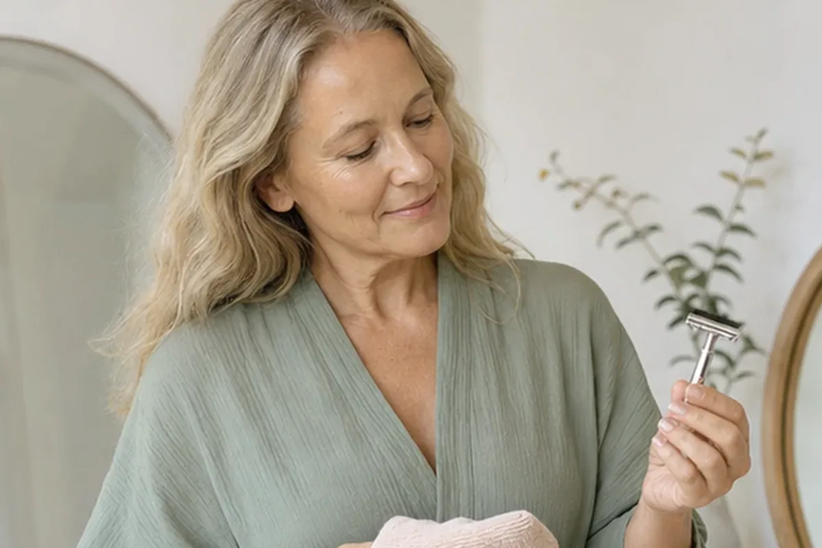 Redaktionelle Detailaufnahme zur Orientierung bei Waxing-Set bei eingewachsenen Haaren