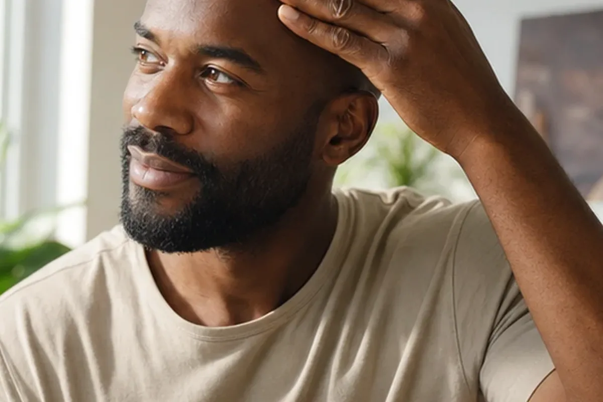 Authentischer Wohlfühlmoment passend zum Beauty-Thema Männer-Deodorant bei wenig Zeit