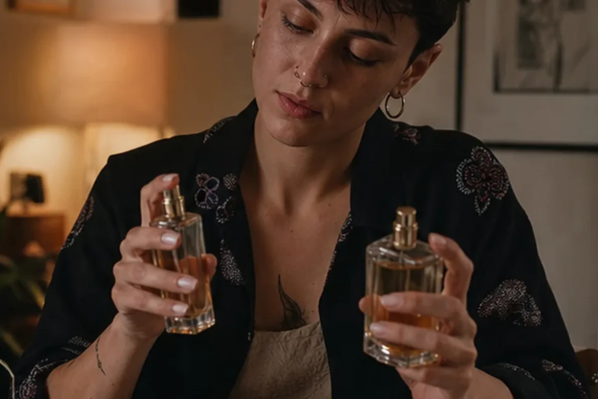 Redaktioneller Beauty-Moment zur Ausgangslage bei Eau de Toilette bei warmem Wetter