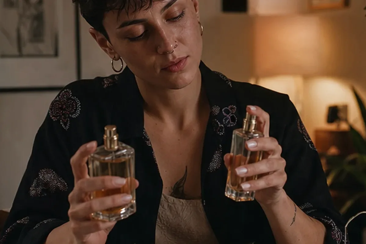 Redaktioneller Beauty-Moment zur Ausgangslage bei Abendduft bei kleinem Budget