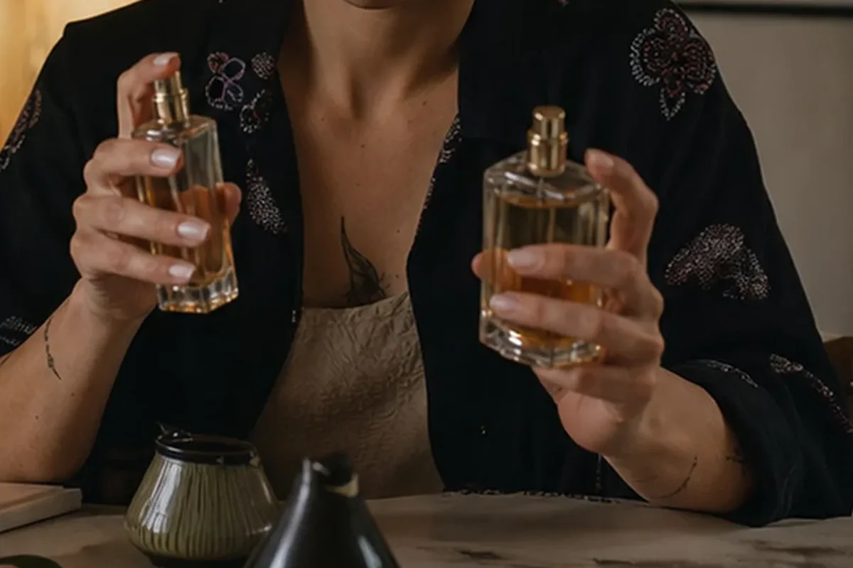 Authentischer Wohlfühlmoment passend zum Beauty-Thema Sommerparfum mit langer Haltbarkeit
