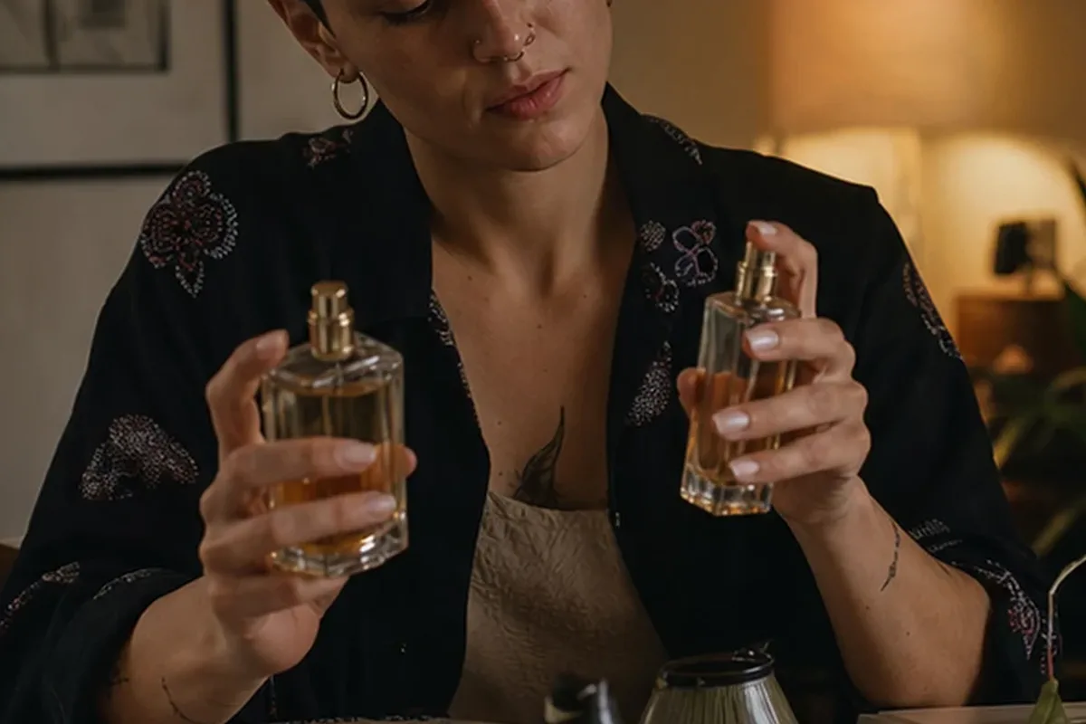 Authentischer Wohlfühlmoment passend zum Beauty-Thema Eau de Toilette für sensible Nasen