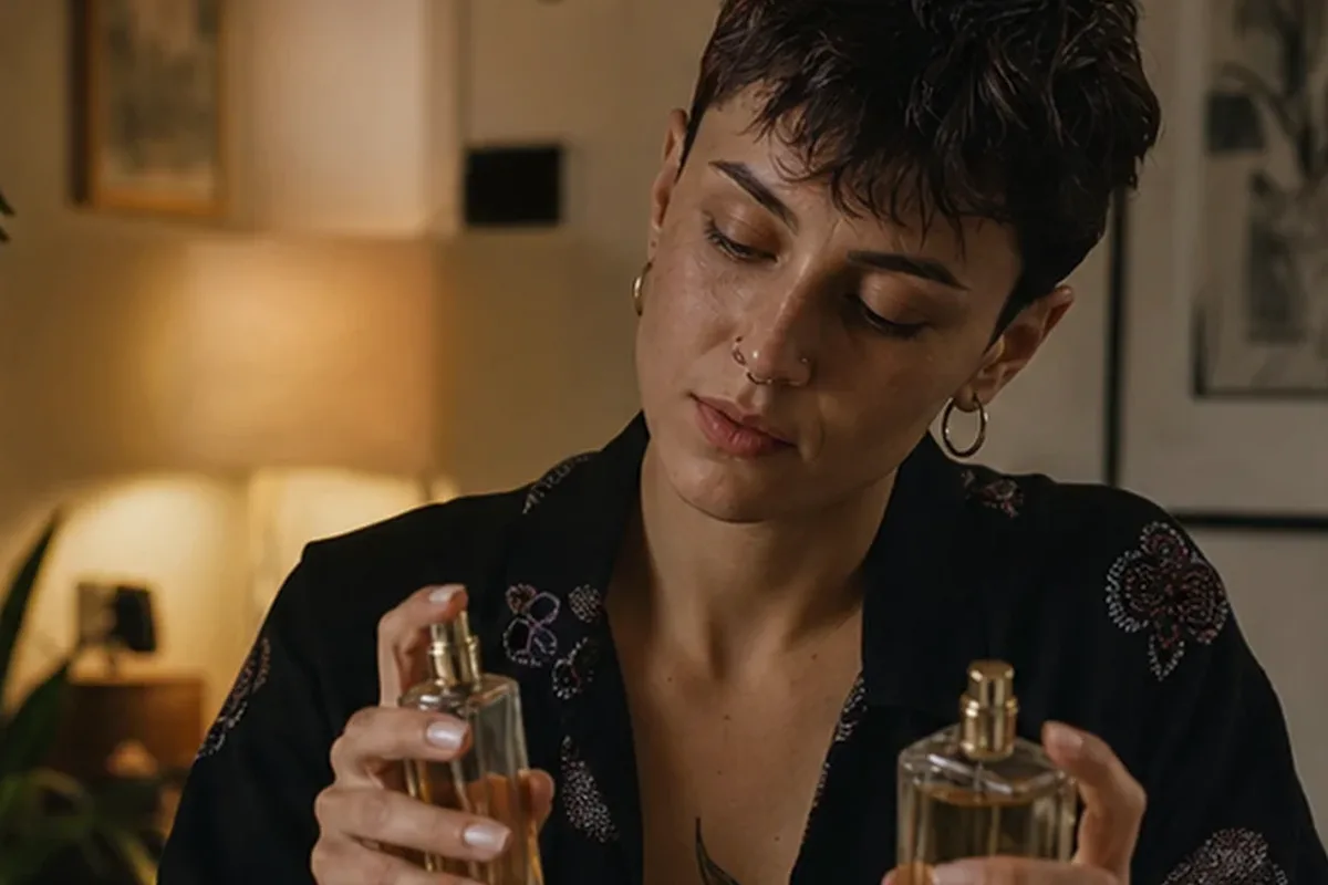 Authentischer Wohlfühlmoment passend zum Beauty-Thema Eau de Parfum bei kaltem Wetter