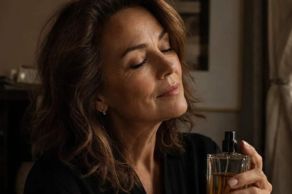 Emotionaler und authentischer Anwendungsmoment rund um Sommerparfum bei warmem Wetter