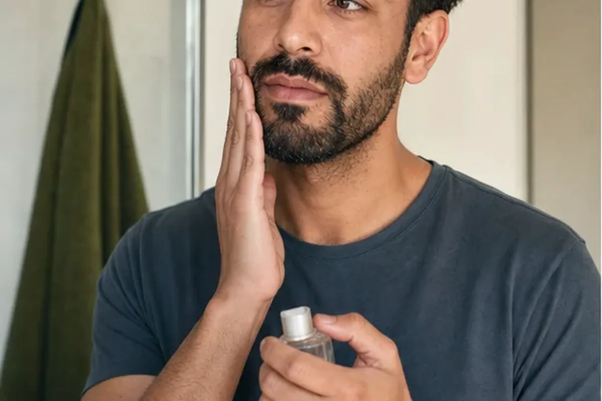 Emotionaler und authentischer Anwendungsmoment rund um Rasierschaum für empfindliche Haut