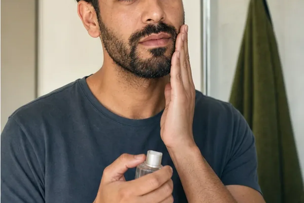 Authentische Beauty-Routine passend zum Thema Männer-Sonnenschutz für trockene Haut