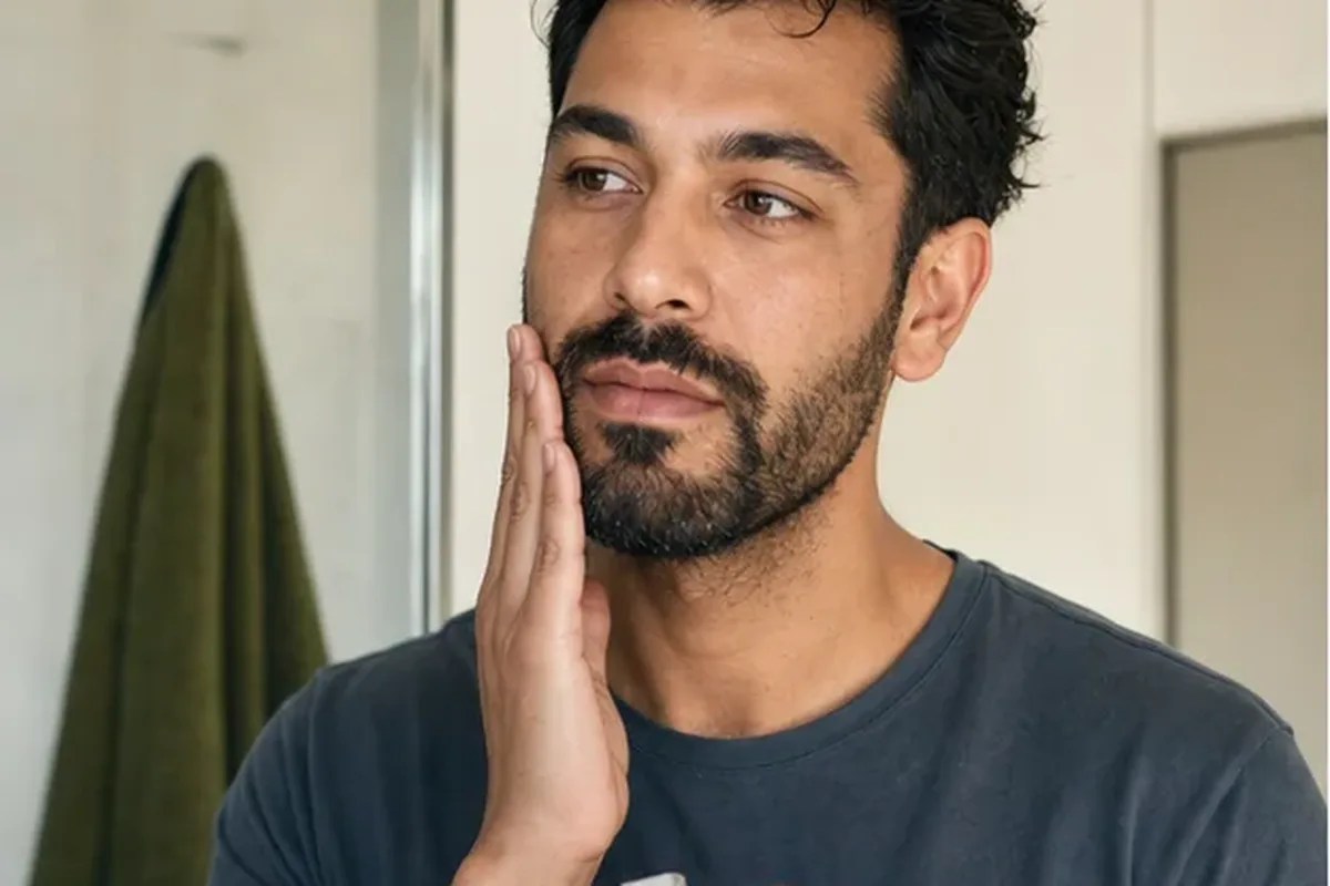 Authentische Beauty-Routine passend zum Thema Bartshampoo für einen dichten Bart