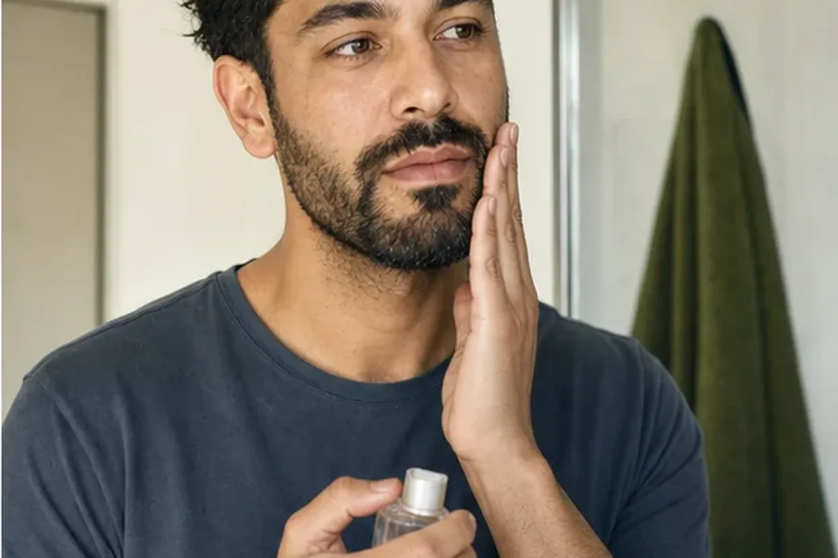 Authentische Beauty-Routine passend zum Thema Einsteiger-Pflegeroutine für einen lückenhaften Bart
