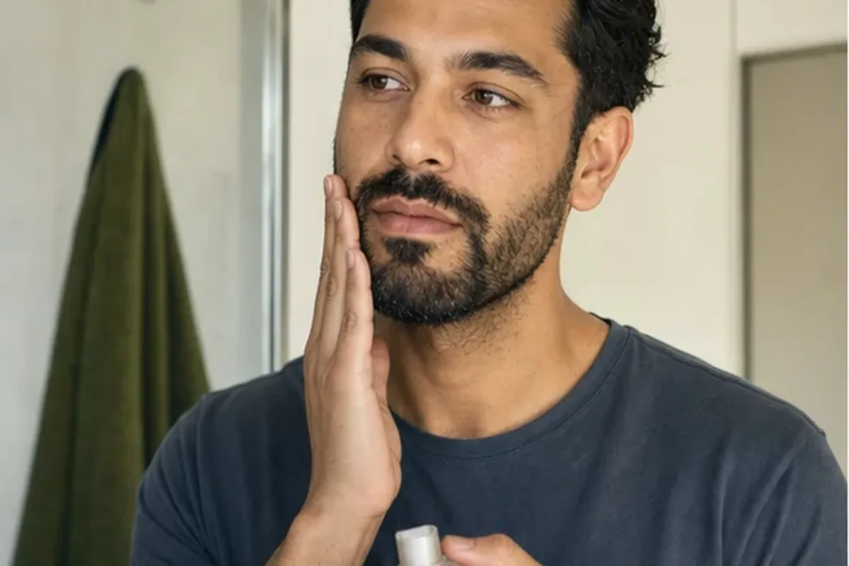 Authentischer Wohlfühlmoment passend zum Beauty-Thema After Shave für Pflege-Einsteiger